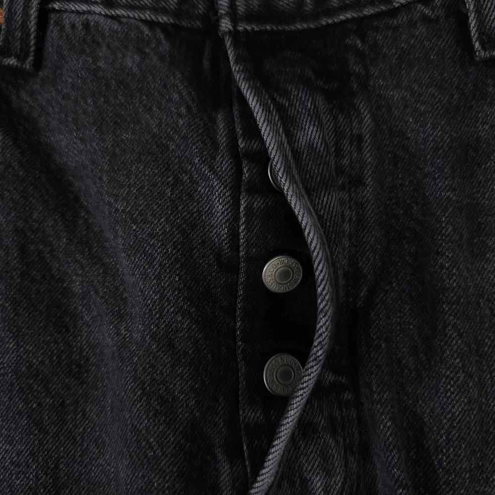 Levis 501 Jeans Mens 34x35* Washed Black Button Fly Straight Leg Cotton Denim - Picture 12 of 13